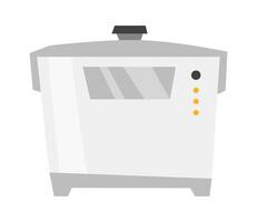 Steel multicooker flat icon Household appliance vector