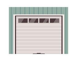 Garage door gate flat icon Entrance with frame decor vector
