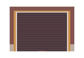 Garage door gate flat icon Entrance with decorative stones frame Flat Illustration Icon vector
