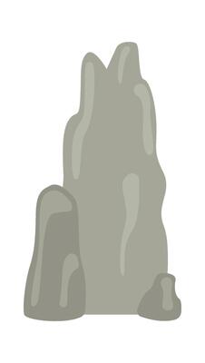 Mountains flat icon High rock Stones Tropical landscape Illustration