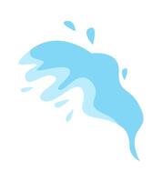 Water splash flat icon Tropical ecosystem Flat Illustration vector