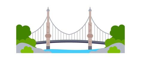 Futuristic metal constructions flat icon Bridge vector