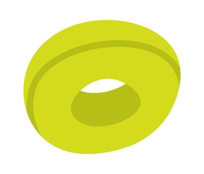 Bead element for create bracelets flat icon vector