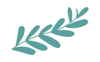 Decor element flat icon Leaves for spa salon Illustration vector