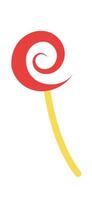 Lollipop flat icon Traditional christmas sweets vector