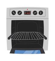 Electric cooking oven flat icon Kitchen utensil vector