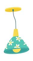 Retro lamp flat icon Cute lantern Interior vector