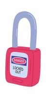 Indoor and outdoor padlocks for doors flat icon Secure Illustration vector