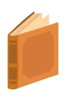 Open old book flat icon Vintage manuscript vector