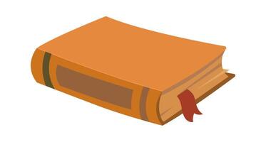 Ancient book flat icon Retro antique literature vector