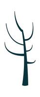 Bare tree flat icon Winter weather Landscape vector