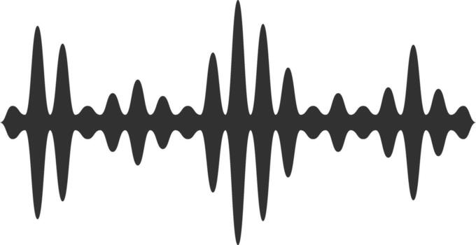 Sound wave oscillating, illustrating audio signals, music, voice, and noise, while creating a captivating visual representation of sonic vibrations and frequencies vector