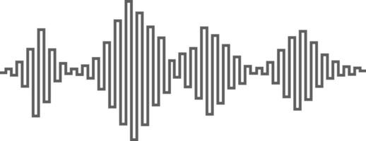 Gray digital audio waveform fluctuating on white background, representing sound or music playing, perfect for music or technology related projects vector