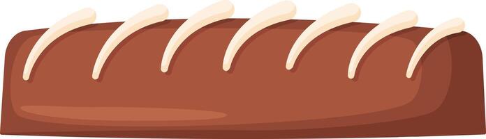 Chocolate bar coated with white chocolate topping, creating a visually appealing and tempting treat, perfect for satisfying cravings and adding a touch of sweetness to any occasion vector
