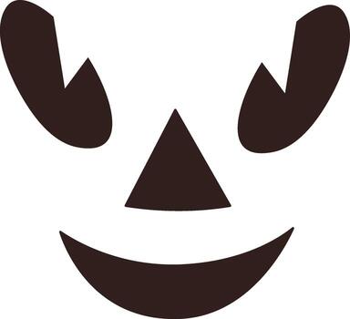 minimalista Víspera de Todos los Santos calabaza tallado presentando un sonriente cara con un triangular nariz y agudo ojos, mejorando el festivo atmósfera Perfecto para truco o tratando celebraciones vector