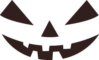 Simple carved halloween pumpkin face with triangular eyes and nose and a toothy grin, perfect for greeting trick or treaters on a spooky night vector