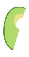 Avocado slice flat icon Healthy vegetable vector
