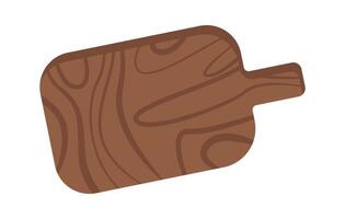 Wooden cutting board flat icon Food preparation vector