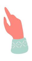 Hand flat icon Finger touch vector
