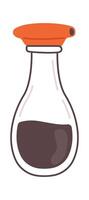 Traditional Asian food soy sauce flat icon vector