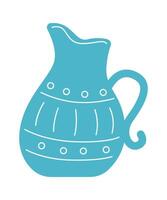 Hanukkah Stainless Steel pitcher flat icon vector