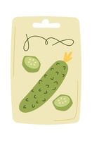 Cucumber seeds in plastic package flat icon Agriculture vector