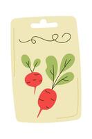 Beetroot seeds in plastic package flat icon Healthy vegetable vector