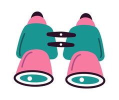 Binoculars flat icon Optical instruments Field glasses vector