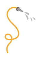 Garden hose for watering plants flat icon vector