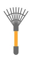 Garden rake flat icon Gardening tool vector