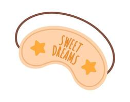 Comfortable sleeping mask flat icon Accessory for sleep vector