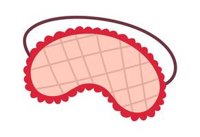 Sleeping mask flat icon Cute fabric for night eye accessory Flat Illustration Icon vector