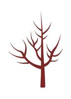 Bare fruit tree or bush flat icon vector