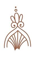 Mehendi flat icon Indian body art ornaments Decoration Flat Illustration Icon vector