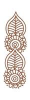 Mehendi flat icon Indian body art and temporary skin decoration Flat Illustration vector