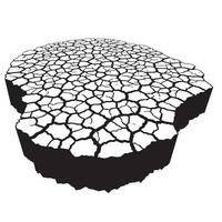 illustration of cracked earth surface depicting drought or arid land conditions vector
