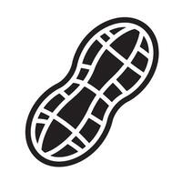 Black peanut shell graphic white vector