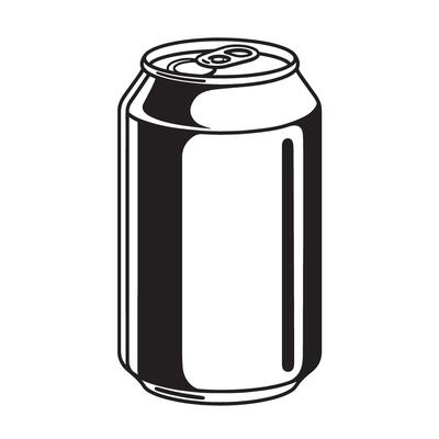 Black and white beverage container with pull tab beverage can drink container