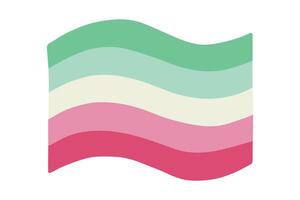 two Colorful Abrosexual pride flag Happy pride day LGBTQ community Pride Month hand drawn doodle for posters, stickers, logo, cards vector