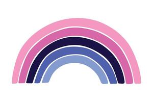 two Colorful rainbow shape Omnisexual pride flag Happy pride day LGBTQ community Pride Month hand drawn doodle for posters, stickers, logo, cards vector