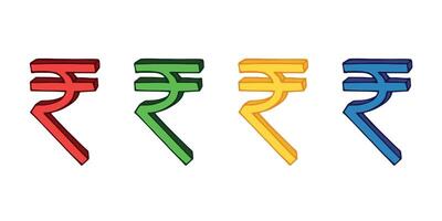 thirty-two Hand drawn rupee currency symbol set Brush stroke doodle Single element for design vector