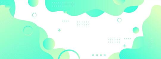 Playful abstract background with green and turquoise fluid shapes on white. Best for social media posts, promotions, or youthful branding. vector