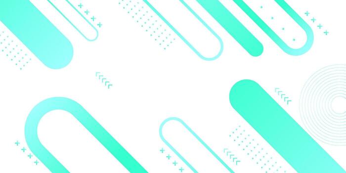 Minimal background with rounded diagonal shapes in green and cyan tones, ideal for technology themes, web templates, and prints. vector