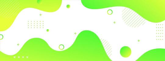 Bright green and white abstract background with wavy organic shapes. Suitable for eco-themed projects, posters, and social media. vector