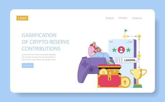 Gamification of crypto contributions illustration vector