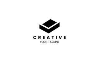 Letter O 3D isometric logo design vector