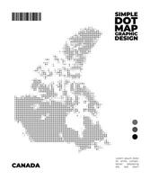 Canada minimalist dot map design use for infographic element vector