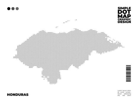 Honduras minimalist dot map design use for infographic element vector