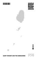 Saint Vincent minimalist dot map design use for infographic element vector