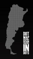 Argentina minimalist dot map design use for infographic element vector